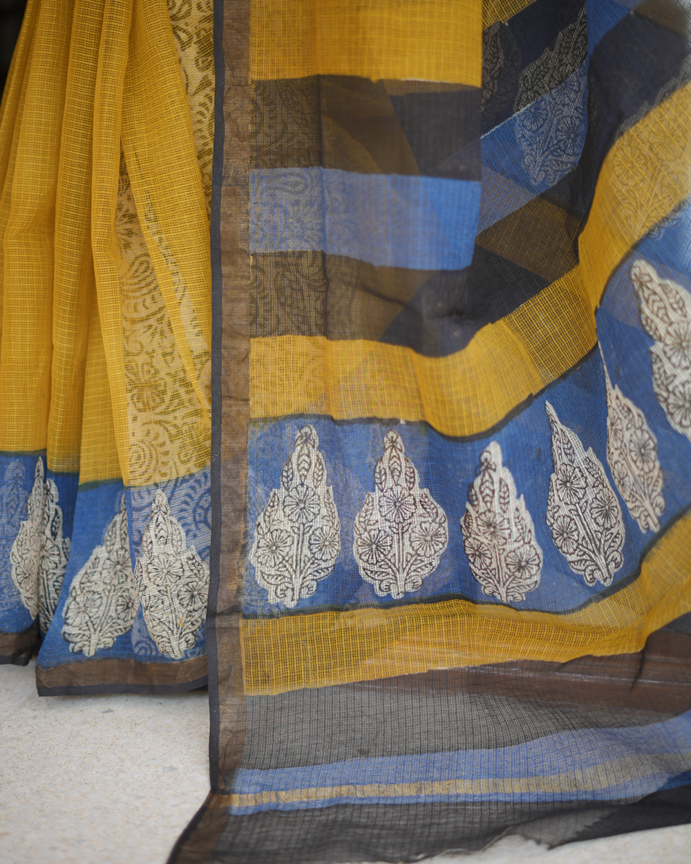 Golden Indigo Drape