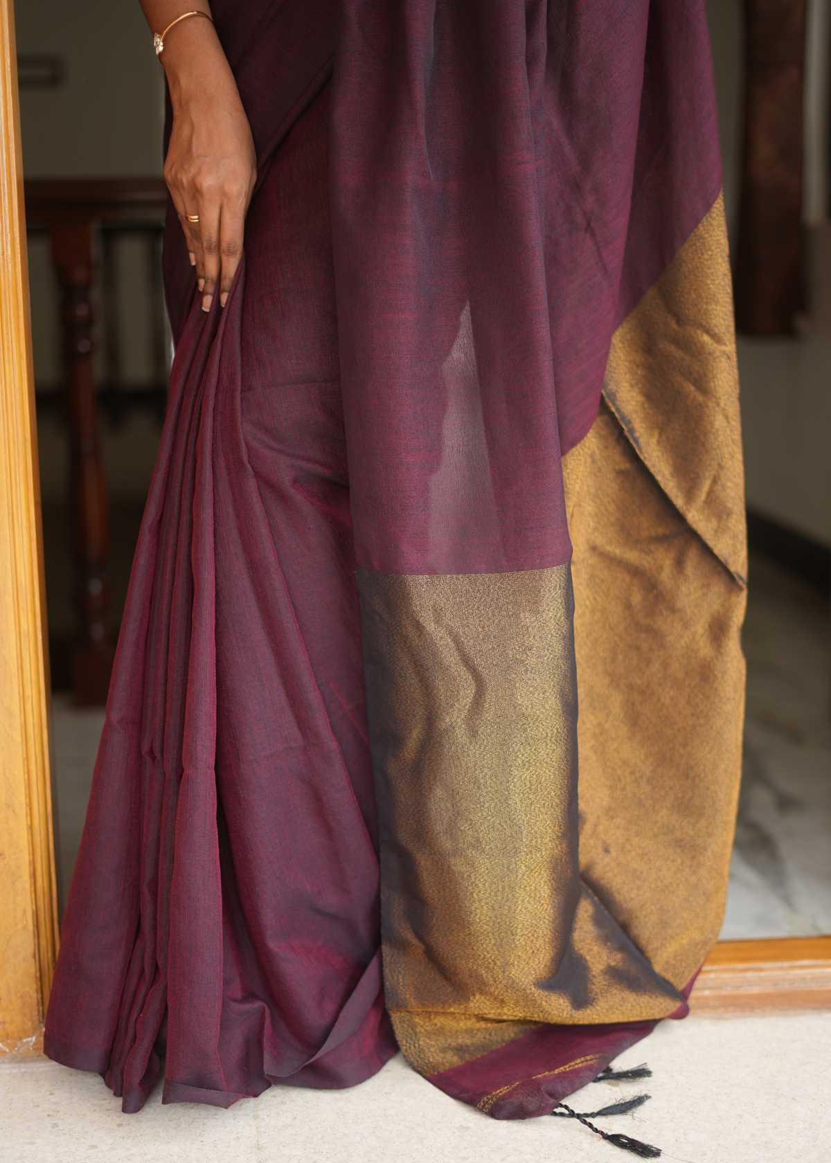 Khadi Alankar - Maroon