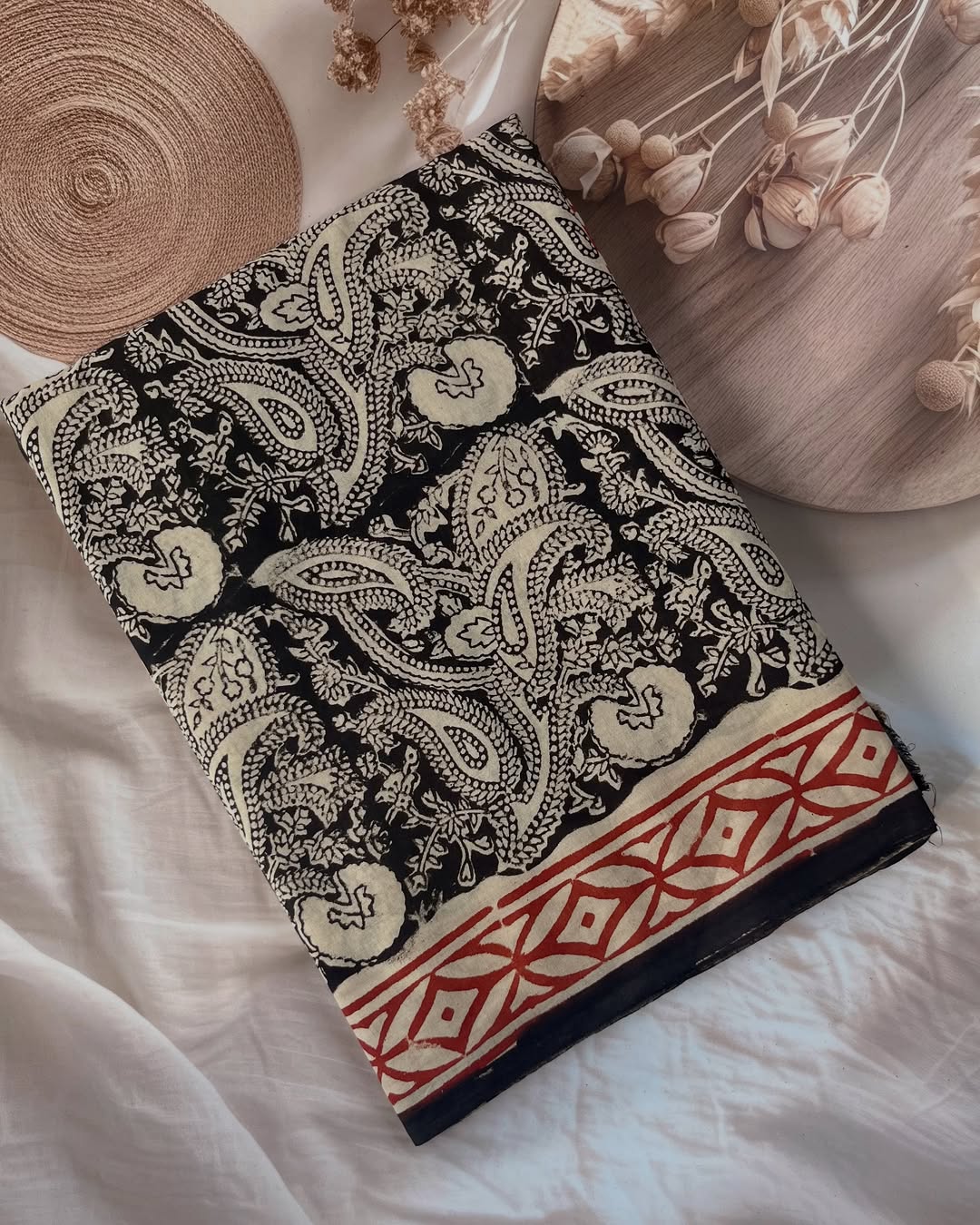 Black Paisley Mulmul