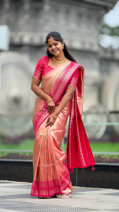 Peach Rosé Kanjivaram