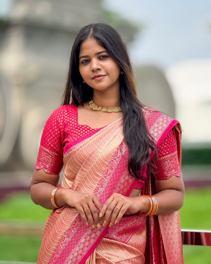 Peach Rosé Kanjivaram