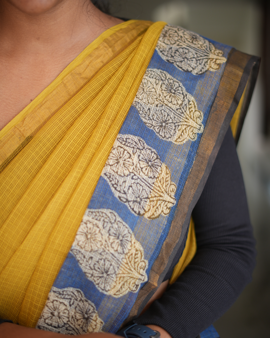Golden Indigo Drape