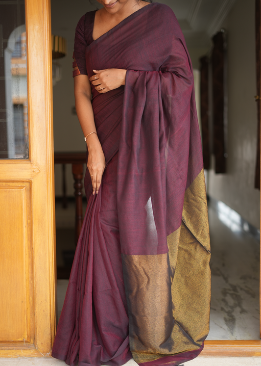 Khadi Alankar - Maroon